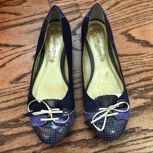 Poetic License Purple Leather & Suede Flats